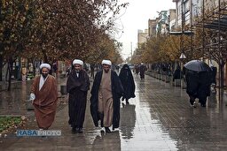 حال و هوای بارانی طلاب