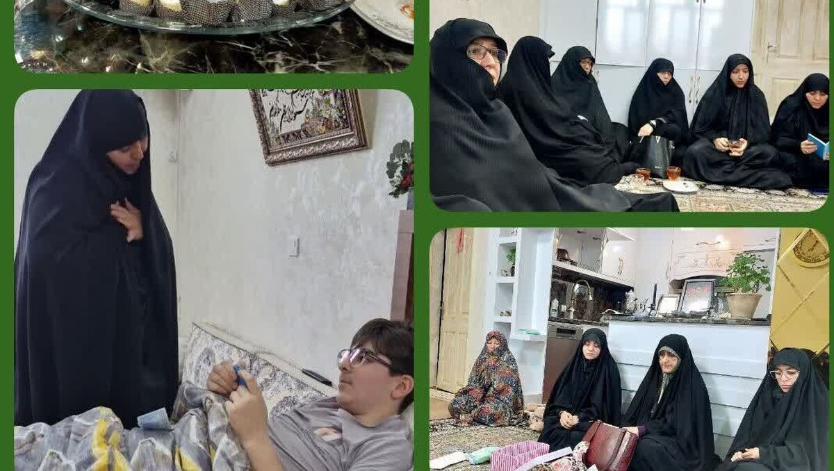 دیدار گروه امداد حوزه علمیه صادقیه خواهران تبریز با خانواده شهید رضا اسحقی