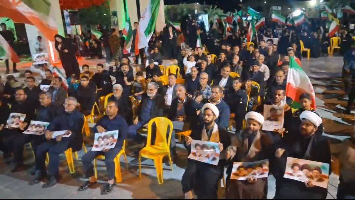 مردم آبدان استان بوشهر در بیست و هشتمین شب پای کار انقلاب + فیلم