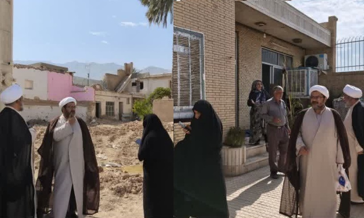 دیدار نمایندگان آیت الله کریمی جهرمی با سیل زدگان شهرستان جهرم