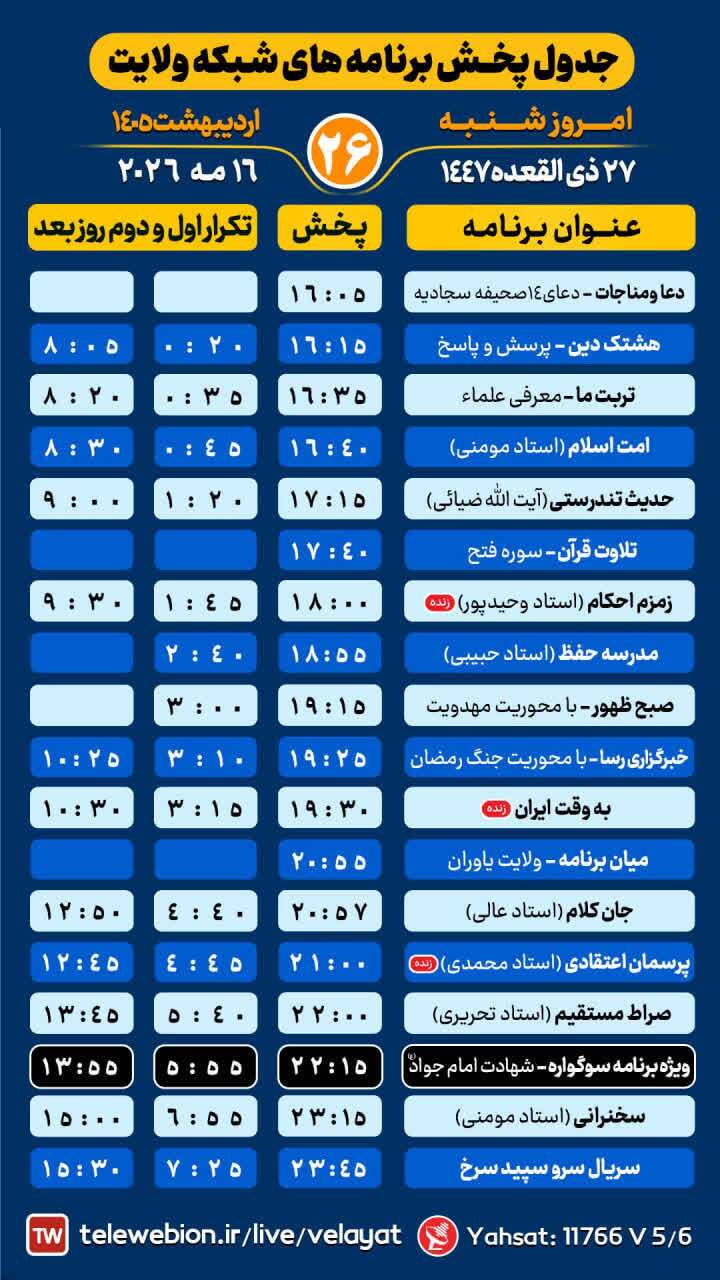 شبکه جهانی ولایت گزارش‌های «ذوالفقار در مصاف صهیون» را پخش می‌کند