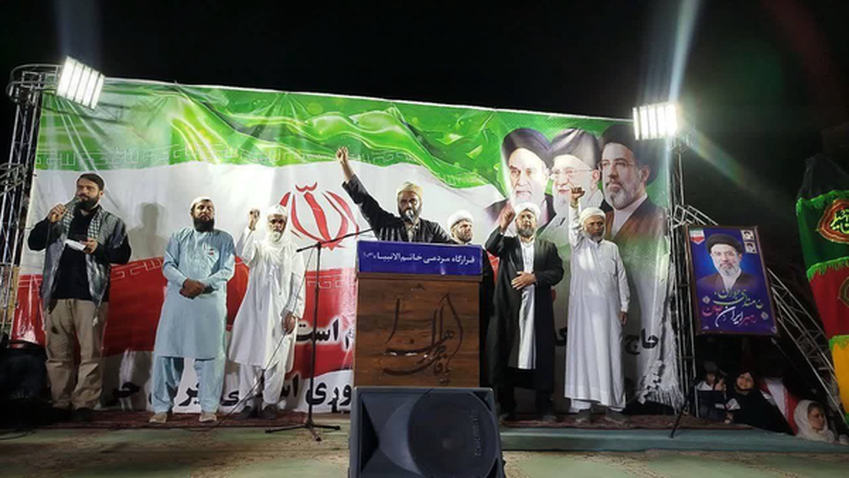 سخنرانی روحانی اهل سنت بندرخمیر در تجمع تهران