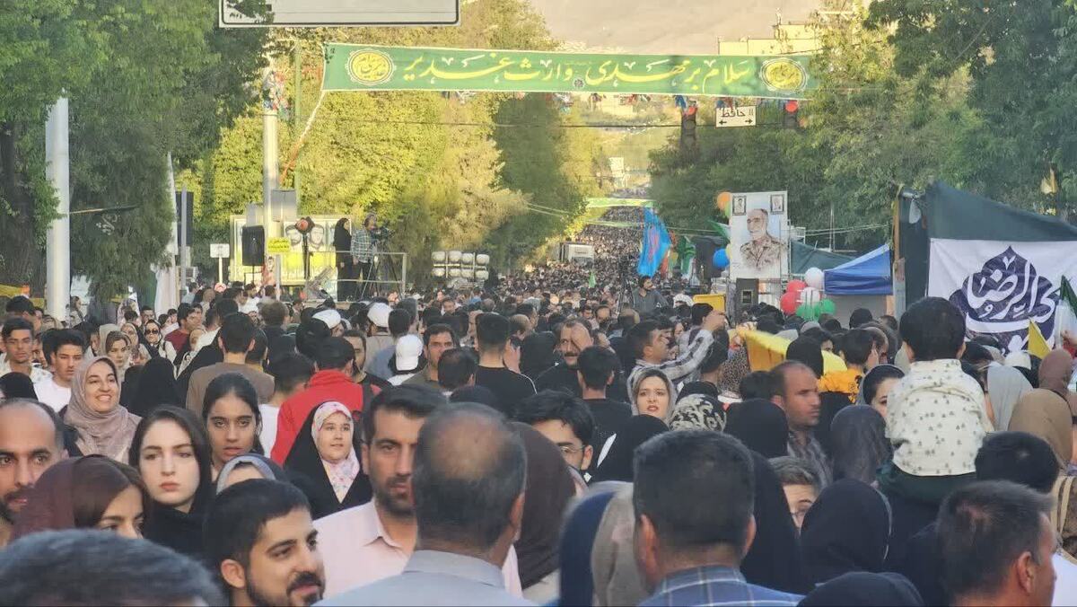 وحدت ملت مبعوث حول پرچم امیرالمومنین + فیلم و عکس