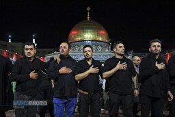 عزاداری شب سوم محرم در حرم مطهر رضوی