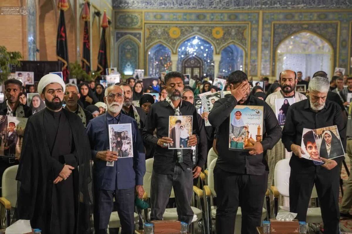 تقدیر از خانواده‌های شهدای میناب در آستان مقدس علوی