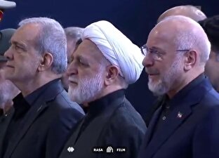وداع رؤسای سه قوه با رهبر شهید انقلاب