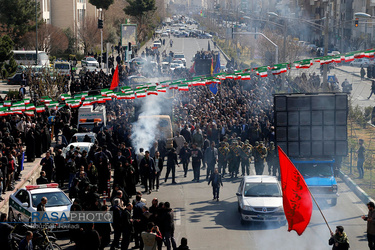 مراسم تشییع دو شهید گمنام دفاع مقدس‎ در تهران