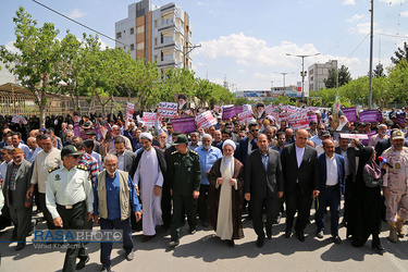 راهپیمایی حمایت از بیانیه شورای عالی امنیت ملی در بجنورد