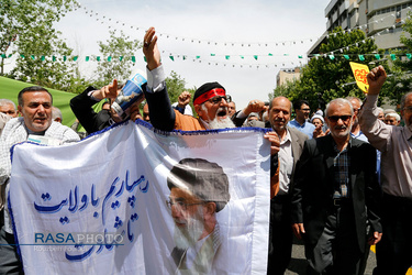 راهپیمایی نمازگزاران تهرانی در حمایت از بیانیه شورای عالی امنیت ملی‎