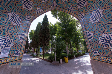 نمایی از گودال باغچه(باغچال) | مدرسه علمیه تاریخی حضرت امام صادق(ع) (مدرسه چهارباغ اصفهان) 