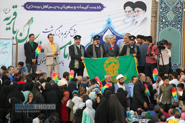 ورود کاروان زیر سایه خورشید خادمان آستان قدس رضوی به بیرجند