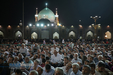 اقامه نماز جماعت و سخنرانی حضرت آیت الله جوادی آملی در حرم مطهر رضوی