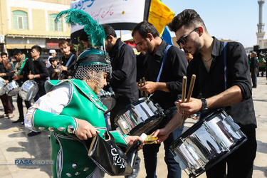 عزاداری و نماز جماعت ظهر عاشورای حسینی در قم