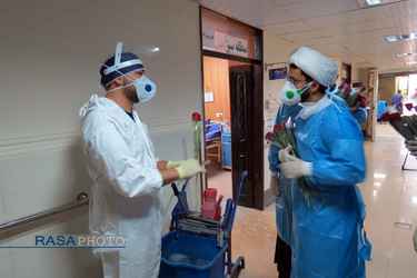 حضور طلاب جهادگر در بیمارستان سینا اهواز