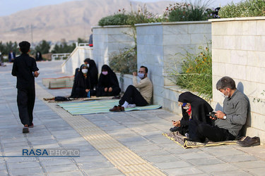 بجنورد | مراسم دعای عرفه در جوار مزار شهداء گمنام