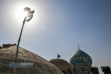 برپایی خیمه عزا در حرم امامزاده موسی مبرقع (ع) در قم