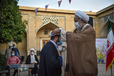 جشن عمامه گذاری جمعی از طلاب حوزه منصوریه شیراز‎‎