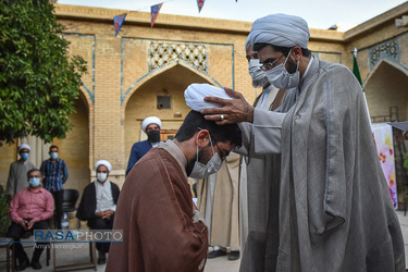 جشن عمامه گذاری جمعی از طلاب حوزه منصوریه شیراز‎‎