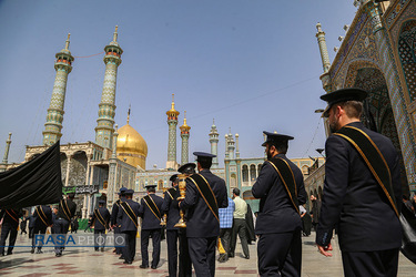 دسته عزای خادمان حرم حضرت معصومه (س) در روز شهادت امام جواد (علیه‌السلام)