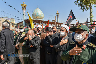 تشییع پیکر مطهر شهید مدافع حرم حاج عبدالله اسکندری در شیراز