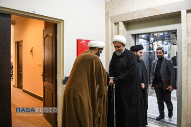 حضور حجت الاسلام والمسلمین حاج ابوالقاسم رئیس شورای هماهنگی ارتباطات رییس جمهور با حوزه در خبرگزاری رسا