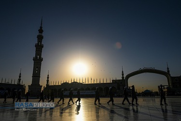 مراسم صبحگاه مشترک نیروهای مسلح در مسجد مقدس جمکران