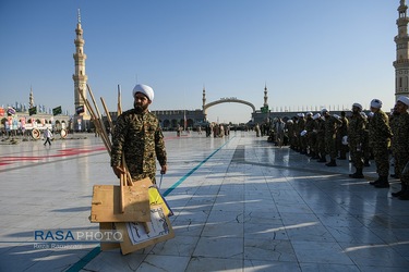 مراسم صبحگاه مشترک نیروهای مسلح در مسجد مقدس جمکران