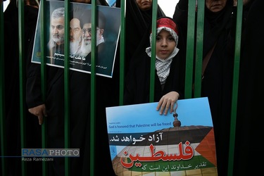 اجتماع مردم قم در محکومیت کشتار مردم مظلوم غزه