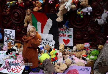 لندن | انزجار جهانی از جنایات رژیم کودک‌کش صهیونیستی