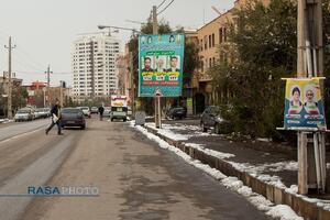 تبلیغات نامزدهای انتخابات مجلس در سطح شهر قم