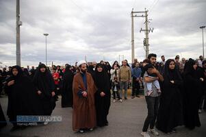 تشییع و تدفین دو شهید گمنام دفاع مقدس در مسجد مقدس جمکران