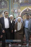 تشرف حضرت آیت‌الله جوادی آملی به حرم‌های مطهر حضرت اباعبدالله الحسین و حضرت ابوالفضل العباس (علیهما‌السلام)