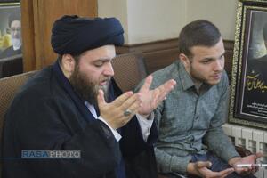 دیدار مدیرعامل رسا با پدر شهید حجت الاسلام والمسلمین محمدعلی آل هاشم امام جمعه تبریز