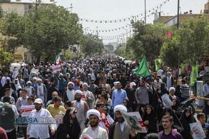 راهپیمایی مردم قم در محکومیت حمله رژیم صهیونیستی به ایران اسلامی