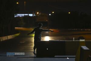 ایست بازرسی شبانه بسیج در قم