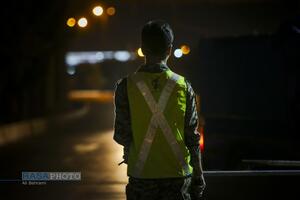 ایست بازرسی شبانه بسیج در قم