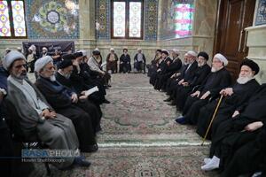 تشییع پیکر آیت‌ الله نعیم آبادی در قم