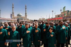 دسته عزاداری خادمان کریمه اهل‌بیت (ع) در روز شهادت امام رئوف (ع)
