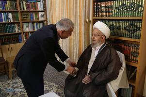 دیدار وزیر میراث فرهنگی و گردشگری با حضرت آیت الله مکارم شیرازی