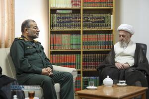 دیدار رئیس سازمان بسیج مستضعفین با مراجع تقلید و علما در قم