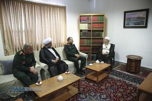 دیدار رئیس سازمان بسیج مستضعفین با مراجع تقلید و علما در قم