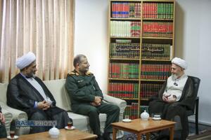 دیدار رئیس سازمان بسیج مستضعفین با مراجع تقلید و علما در قم