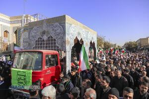 تشییع پیکر پاک ۷ شهید گمنام دفاع مقدس در قم