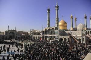 تشییع پیکر پاک ۷ شهید گمنام دفاع مقدس در قم