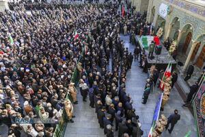 تشییع پیکر پاک ۷ شهید گمنام دفاع مقدس در قم