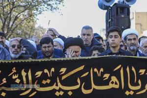 دسته عزاداری روز شهادت حضرت زهرا (سلام‎‌الله‌علیها) با حضور حضرت آیت الله وحید خراسانی