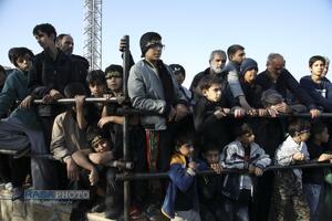 مراسم تدفین پیکر دو شهید گمنام دفاع مقدس در بوستان شهید زین الدین قم