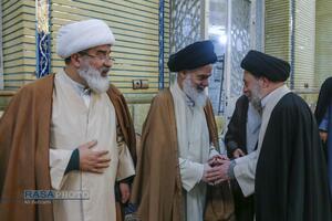 مراسم ختم ابوالزوجه آیت الله کعبی در قم