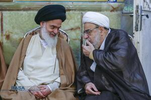 مراسم ختم ابوالزوجه آیت الله کعبی در قم