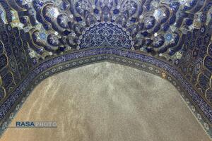 بارش باران و برف در حرم مطهر رضوی